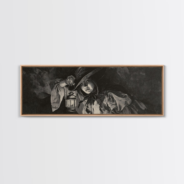 The Crossroads Spirit, Dark Romantic Horror Art, Extra Wide Wall Art, Dark Fantasy Wall Art, Framed Canvas Print, Halloween Wall Art