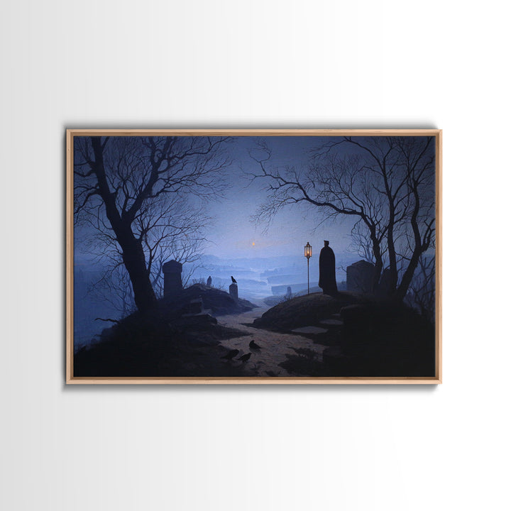 The Crossroads Spirit, Romantic Gothic Landscape, Landscape Wall Art, Gothic Horror Wall Art, Framed Canvas Print