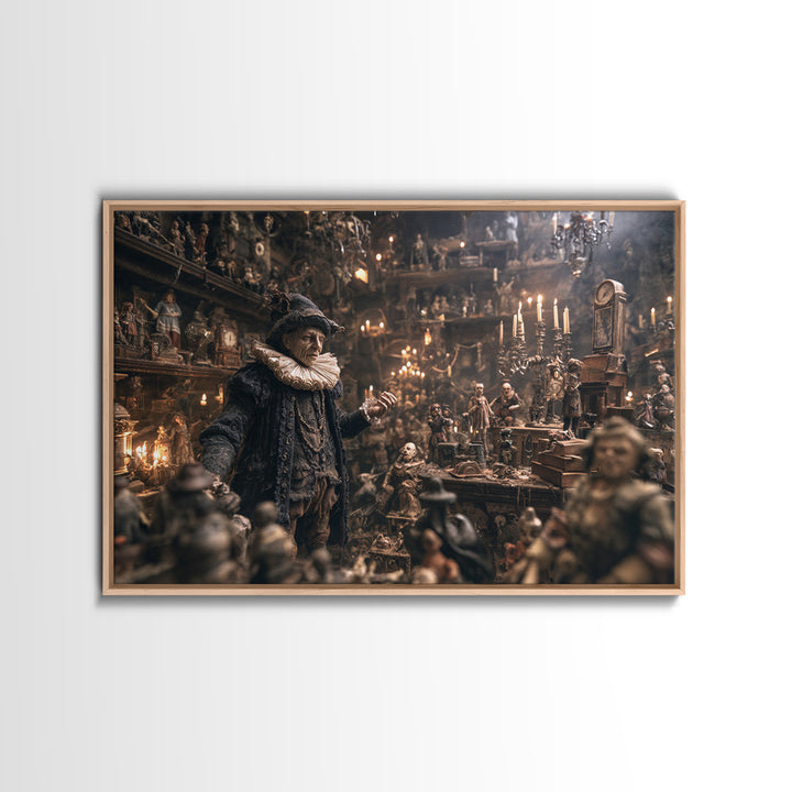 The Midnight Antique Shop, Medieval Grotesque Art, Landscape Wall Art, Gothic Horror Wall Art, Canvas Print, Halloween Wall Art