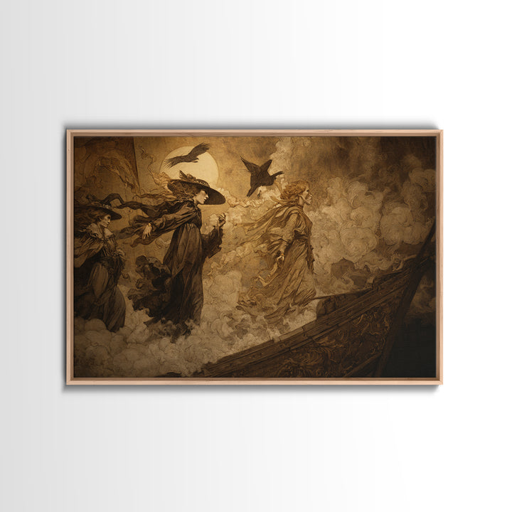 The Shipwreck Cove, Decadent Gothic Art, Landscape Wall Art, Gothic Horror Wall Art, Canvas Print, Halloween Wall Art