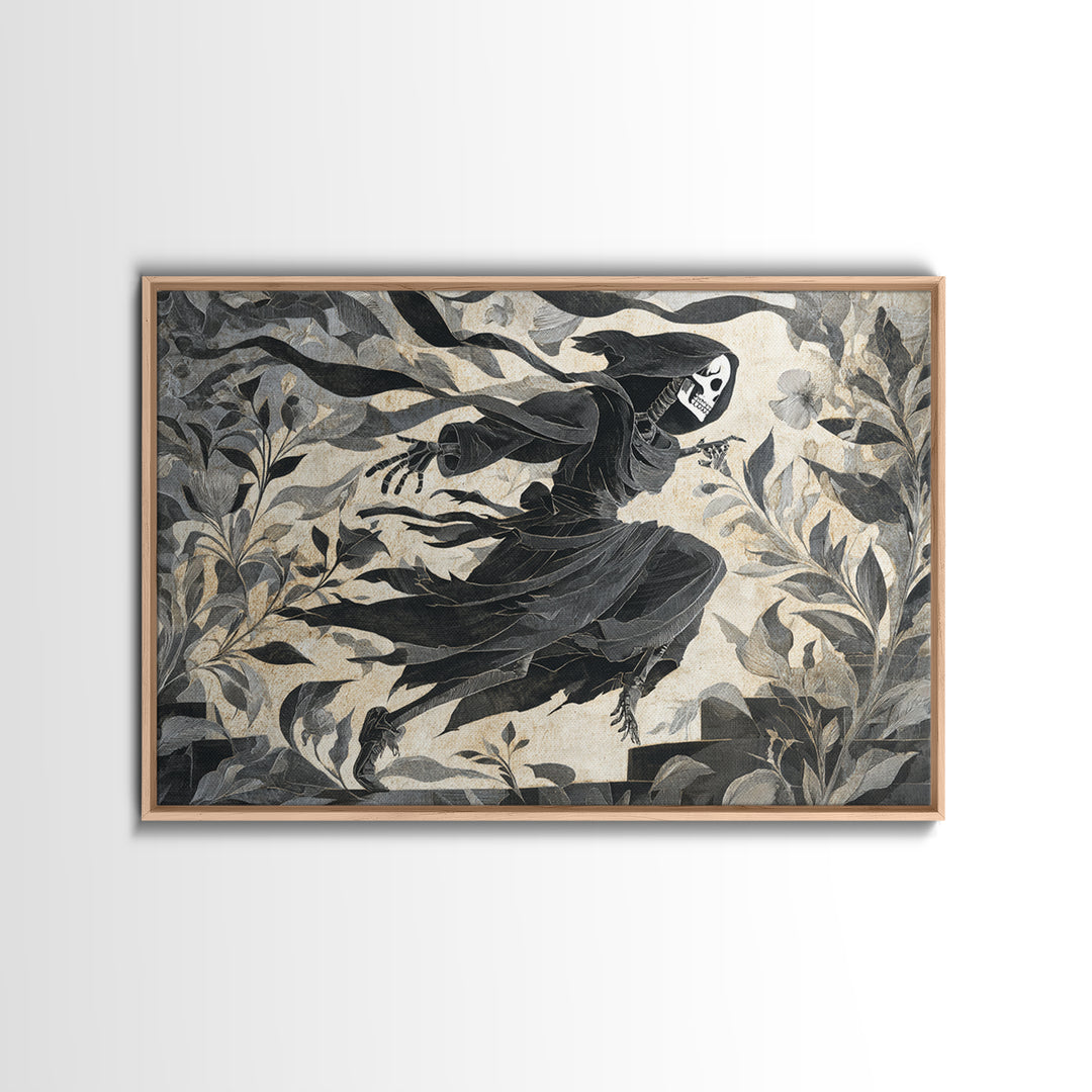 The Cemetery Greenhouse, Macabre Folk Print Art, Landscape Wall Art, Gothic Horror Wall Art, Canvas Print, Halloween Wall Art