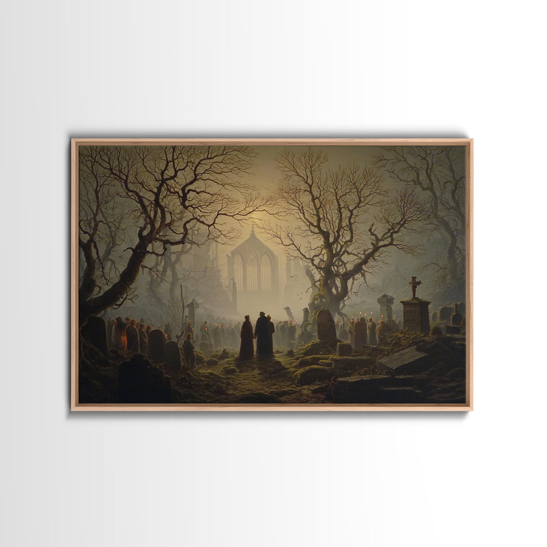 The Ghost Wedding, Romantic Gothic Landscape, Landscape Wall Art, Macabre Wall Art, Canvas Print, Halloween Wall Art