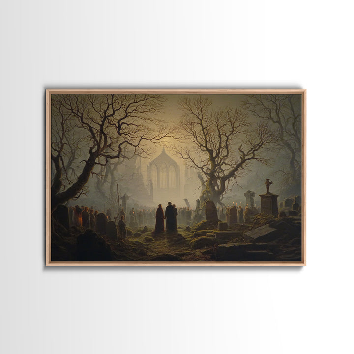 The Ghost Wedding, Romantic Gothic Landscape, Landscape Wall Art, Macabre Wall Art, Canvas Print, Halloween Wall Art