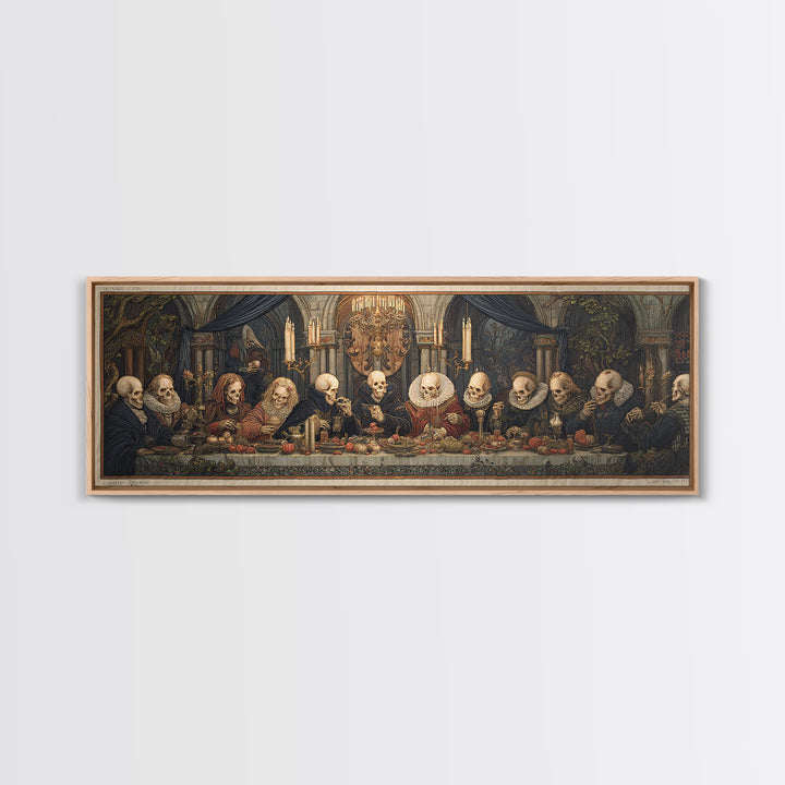 The Vampire Banquet, Danse Macabre Art, Extra Wide Wall Art, Gothic Horror Wall Art, Framed Canvas Print