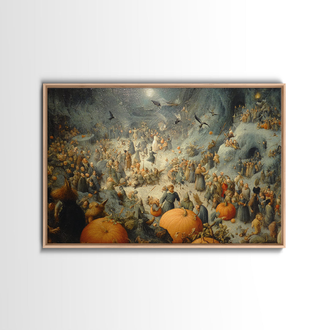 The First Frost Awakening, Medieval Grotesque Art, Landscape Wall Art, Dark Fantasy Wall Art, Canvas Print, Halloween Wall Art