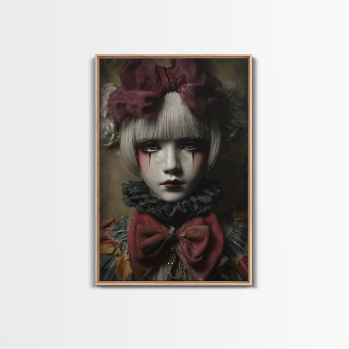Cracked Porcelain Doll Portrait Canvas Print, Dark Art, Fine Art Print, Living Room Decor, Oil Painting, Nocturne, Wall Decor, DAR-2x3-7