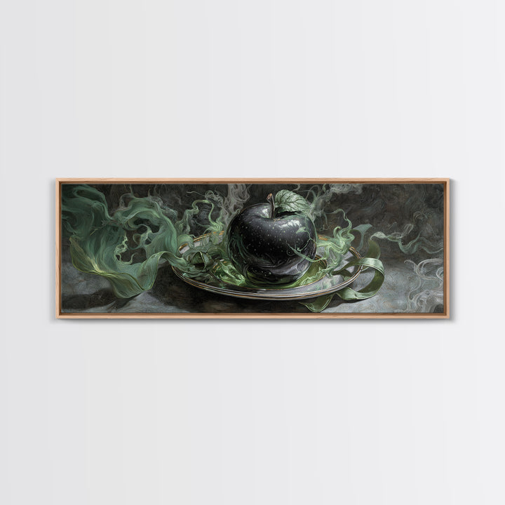 The Poisoned Apple, Visionary Gothic Art, Extra Wide Wall Art, Gothic Horror Wall Art, Framed Canvas Print, Halloween Wall Art