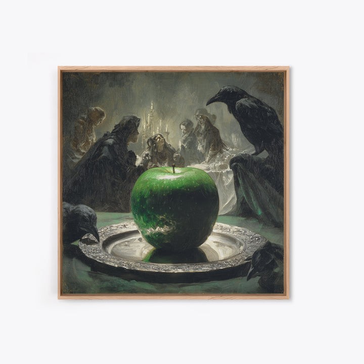 The Poisoned Apple, Decadent Gothic Art, Square Wall Art, Macabre Wall Art, Canvas Print, Halloween Wall Art, Gothic Home Decor