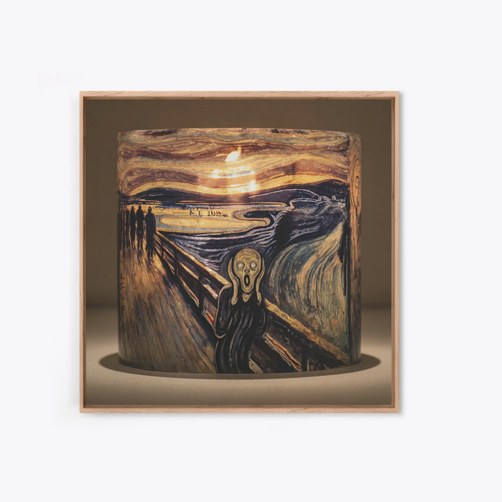 The Black Wax Candle, Expressionist Gothic Art, Square Wall Art, Dark Fantasy Wall Art, Framed Canvas Print, Halloween Wall Art