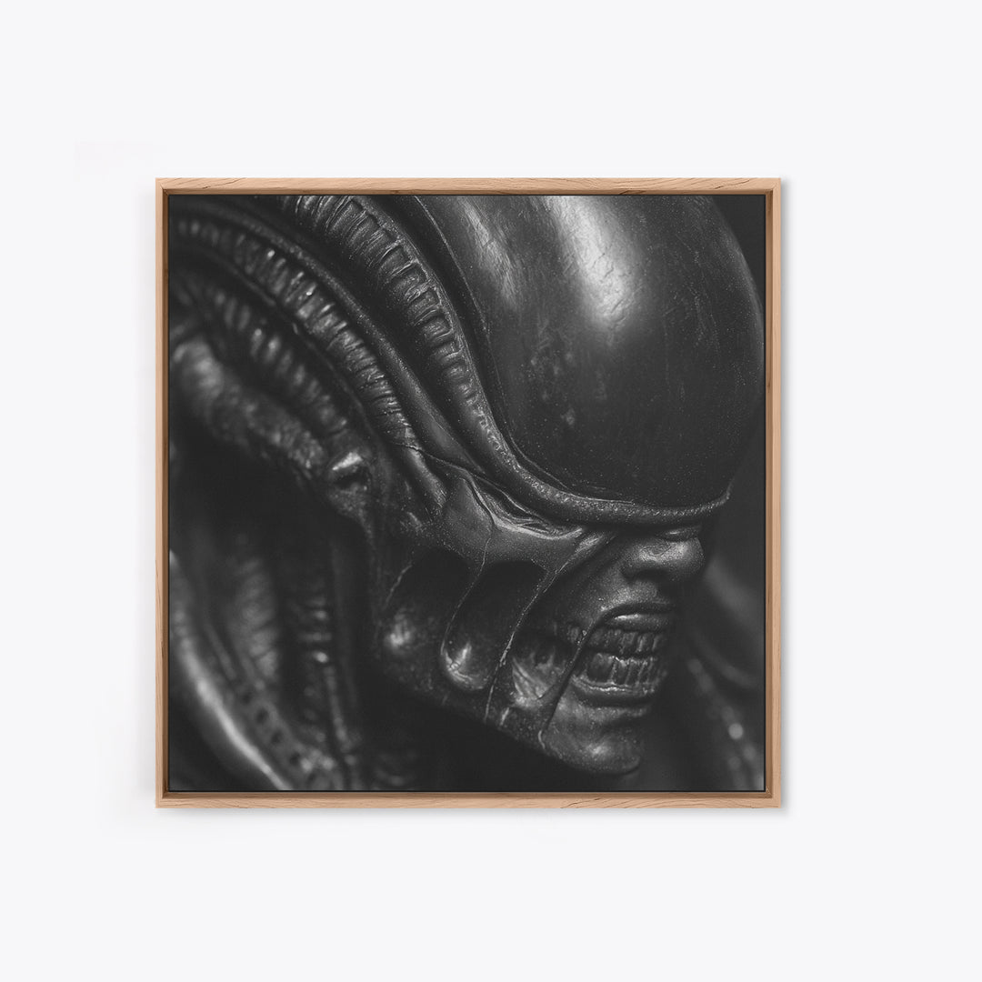 The Black Wax Candle, Biomechanical Horror Art, Square Wall Art, Macabre Wall Art, Canvas Print, Halloween Wall Art, Halloween Decor