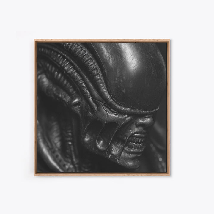The Black Wax Candle, Biomechanical Horror Art, Square Wall Art, Macabre Wall Art, Canvas Print, Halloween Wall Art, Halloween Decor