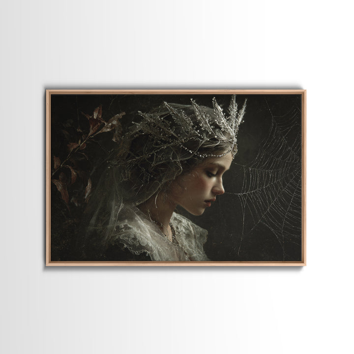 The Spiderweb Crown, Symbolist Gothic Landscape, Landscape Wall Art, Gothic Horror Wall Art, Canvas Print, Halloween Wall Art