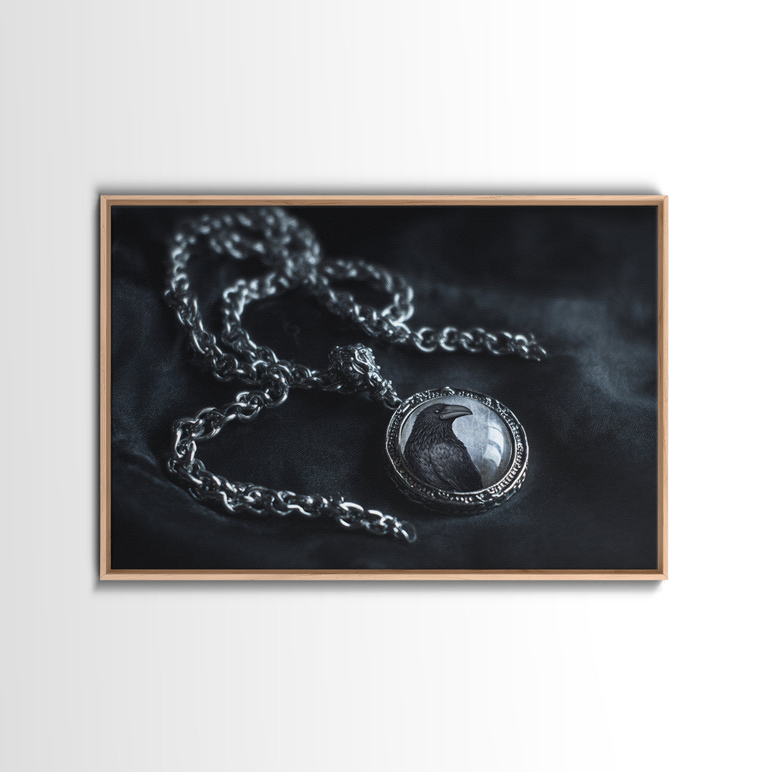 The Moonstone Amulet, Architectural Etching Art, Landscape Wall Art, Macabre Wall Art, Canvas Print, Halloween Wall Art