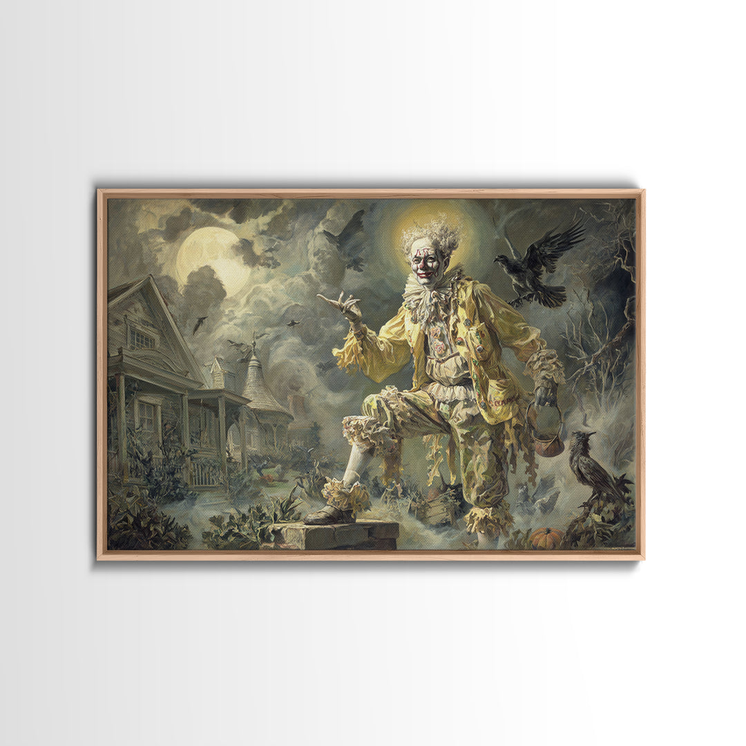 1950s Halloween Nostalgia, Dark Renaissance Art, Landscape Wall Art, Gothic Horror Wall Art, Framed Canvas Print