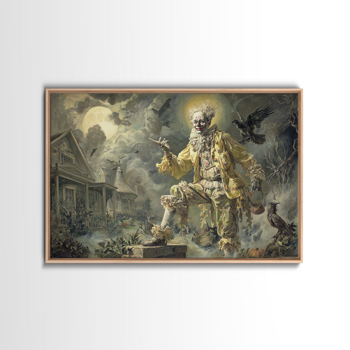 1950s Halloween Nostalgia, Dark Renaissance Art, Landscape Wall Art, Gothic Horror Wall Art, Framed Canvas Print