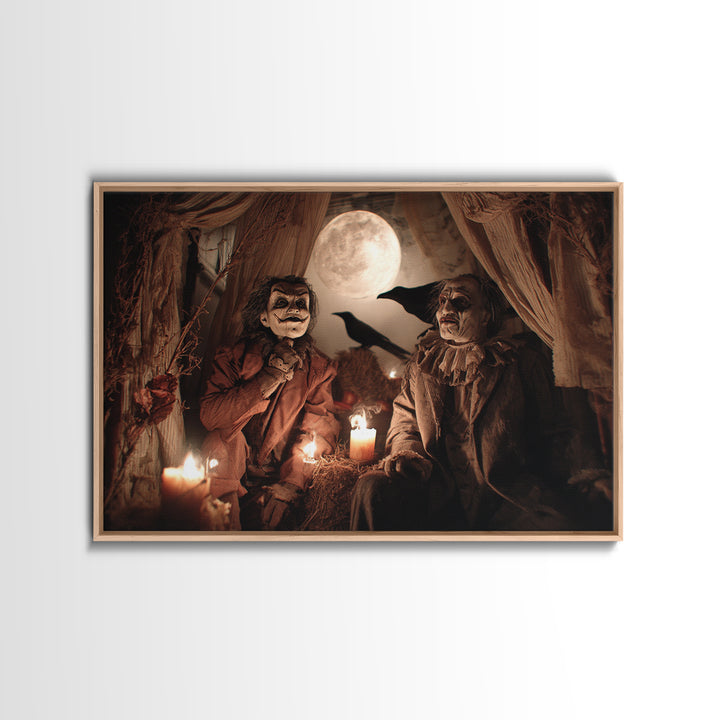 1950s Halloween Nostalgia, Gothic Nightmare Art, Landscape Wall Art, Gothic Horror Wall Art, Framed Canvas Print, Halloween Wall Art