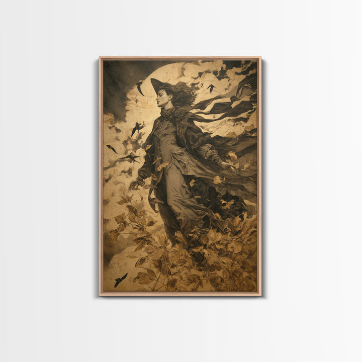 Gothic Romance, Decadent Gothic Art, Vertical Wall Art, Macabre Wall Art, Framed Canvas Print, Halloween Wall Art