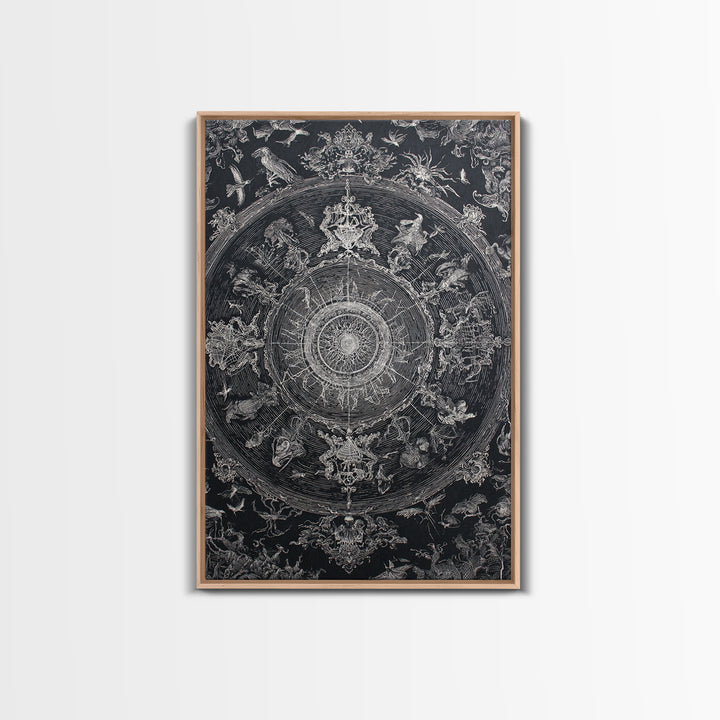 Black Lace And Cobwebs, Victorian Macabre Art, Vertical Wall Art, Gothic Horror Wall Art, Framed Canvas Print, Halloween Wall Art