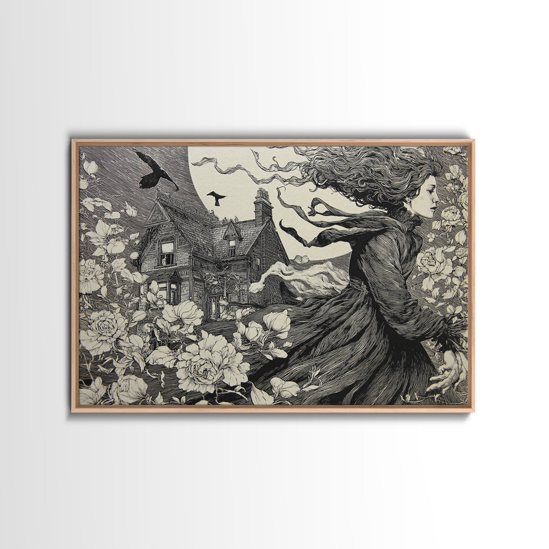 The Poison Garden, Victorian Macabre Art, Landscape Wall Art, Macabre Wall Art, Canvas Print, Halloween Wall Art, Horror Wall Art