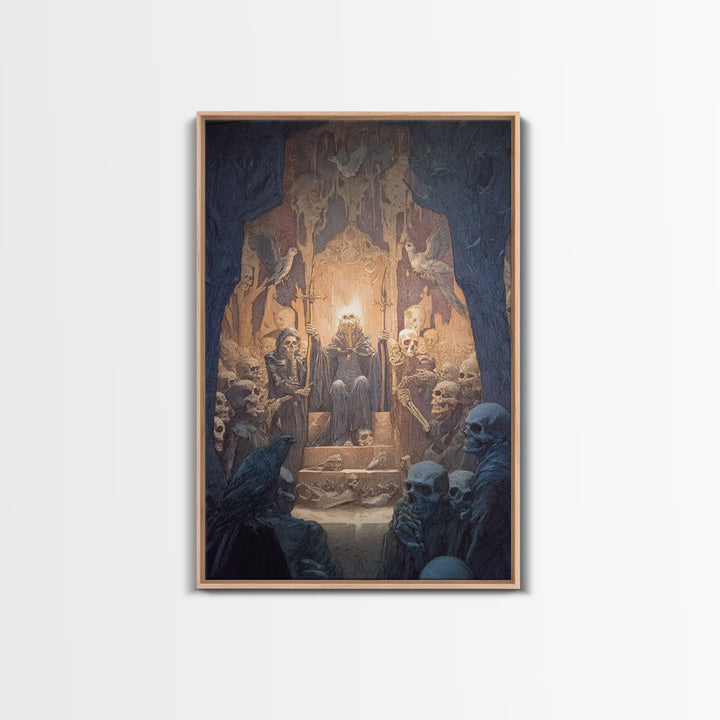 The Necromancer Queen, Expressionist Gothic Art, Vertical Wall Art, Gothic Horror Wall Art, Canvas Print, Halloween Wall Art