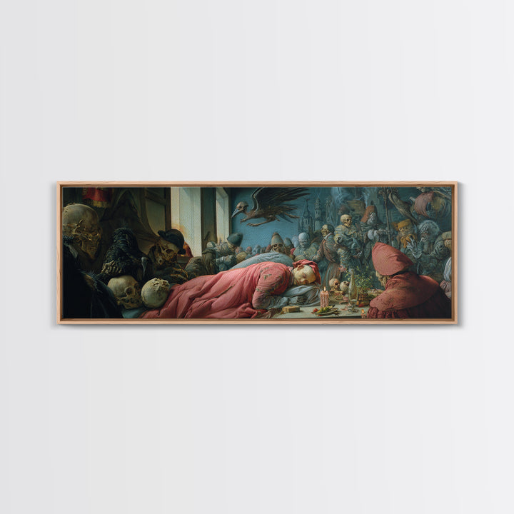 The Dream Eater, Danse Macabre Art, Extra Wide Wall Art, Dark Halloween Decor, Canvas Print, Halloween Wall Art