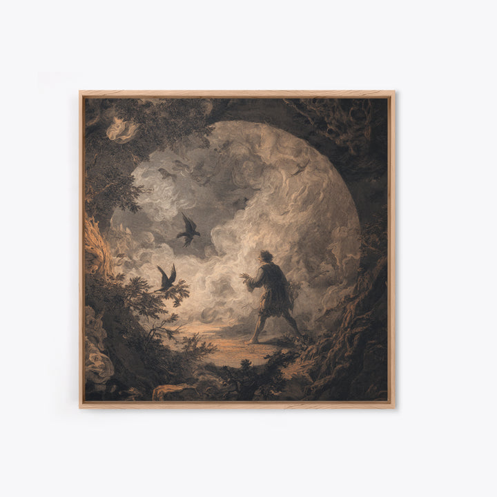 The Dream Eater, Baroque Witchcraft Art, Square Wall Art, Macabre Wall Art, Canvas Print, Halloween Wall Art, Dark Fantasy Art