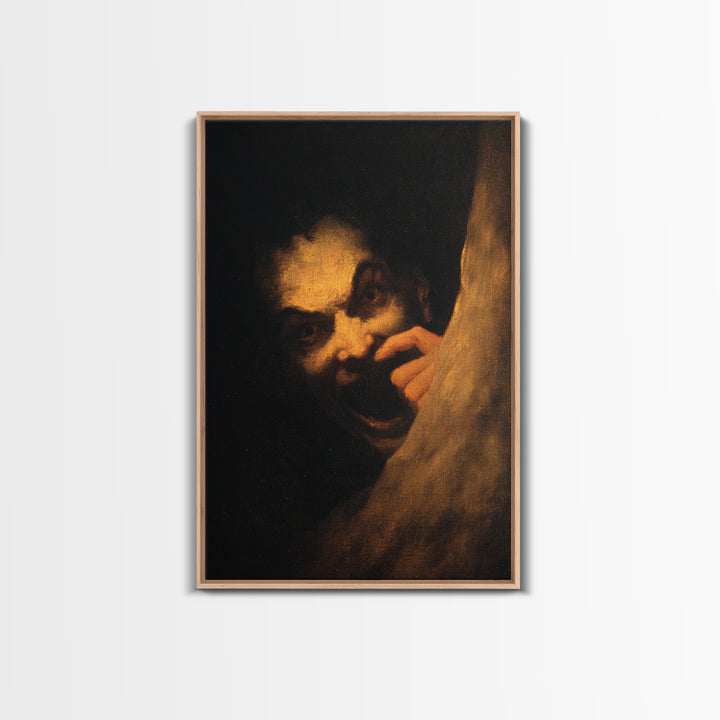 The Dream Eater, Dark Romantic Horror Art, Vertical Wall Art, Dark Fantasy Wall Art, Framed Canvas Print, Halloween Wall Art