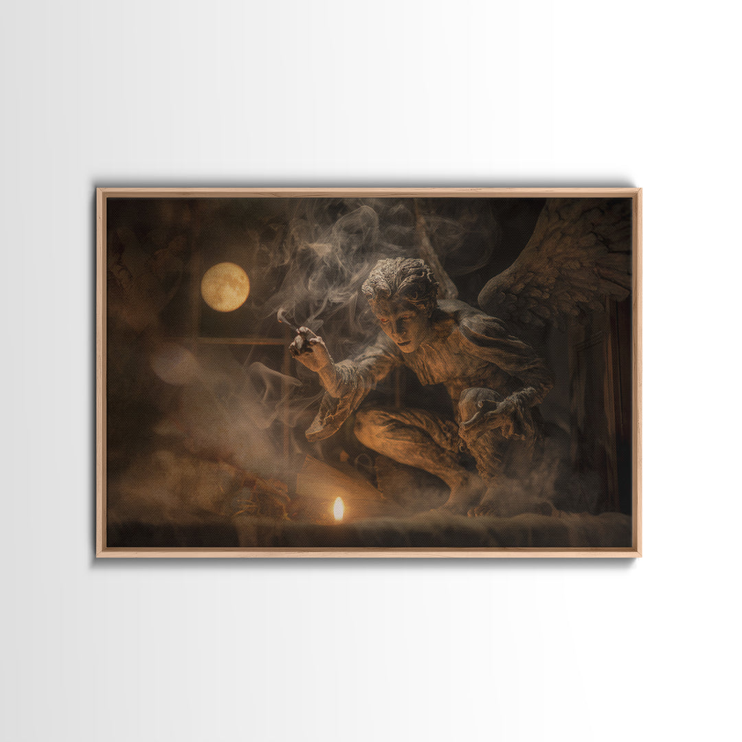 The Dream Eater, Visionary Gothic Art, Landscape Wall Art, Dark Fantasy Wall Art, Canvas Print, Halloween Wall Art, Dark Fantasy Art