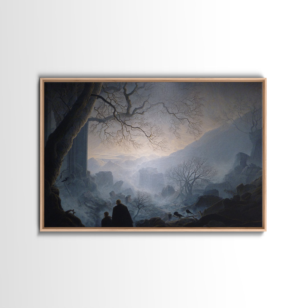 The Dream Eater, Romantic Gothic Landscape, Landscape Wall Art, Macabre Wall Art, Framed Canvas Print, Halloween Wall Art