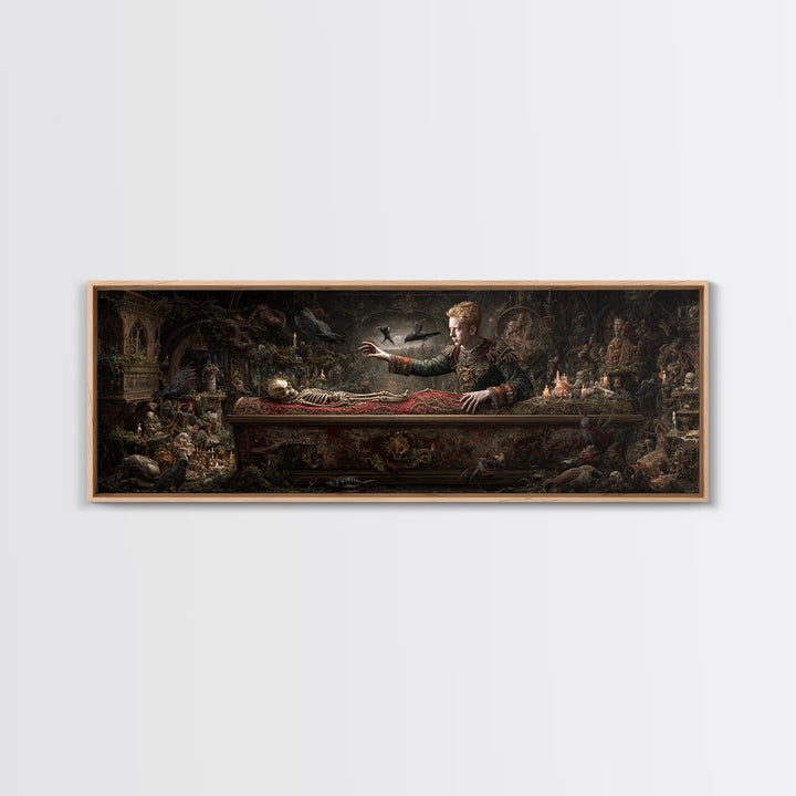 The Royal Coffin Maker, Medieval Grotesque Art, Extra Wide Wall Art, Gothic Horror Wall Art, Canvas Print, Halloween Wall Art