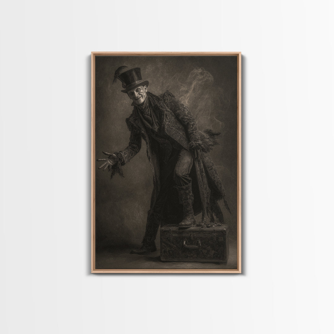 The Royal Coffin Maker, Symbolist Dream Art, Vertical Wall Art, Dark Fantasy Wall Art, Canvas Print, Halloween Wall Art