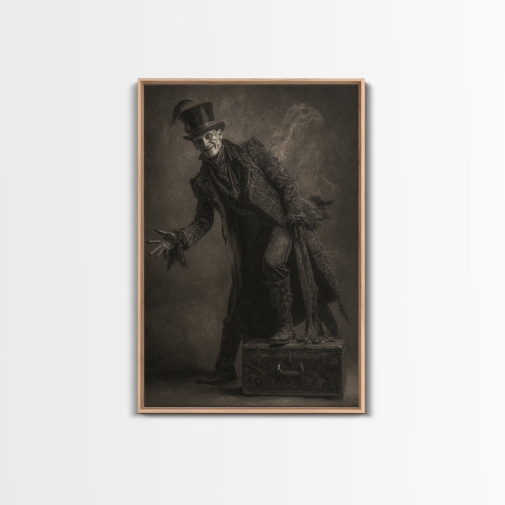 The Royal Coffin Maker, Symbolist Dream Art, Vertical Wall Art, Dark Fantasy Wall Art, Canvas Print, Halloween Wall Art
