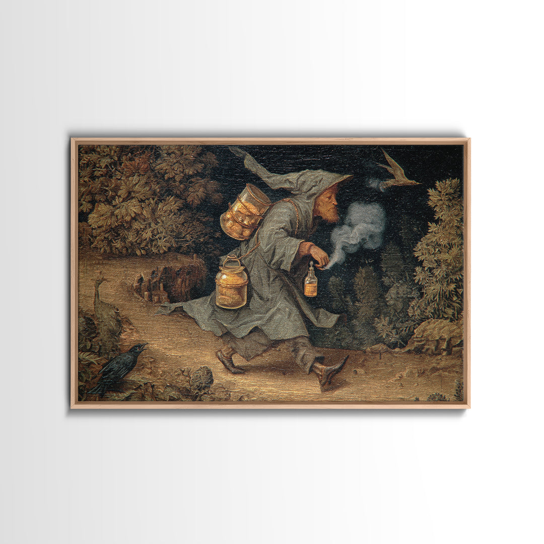 The Soul Collector, Medieval Grotesque Art, Landscape Wall Art, Gothic Horror Wall Art, Canvas Print, Halloween Wall Art