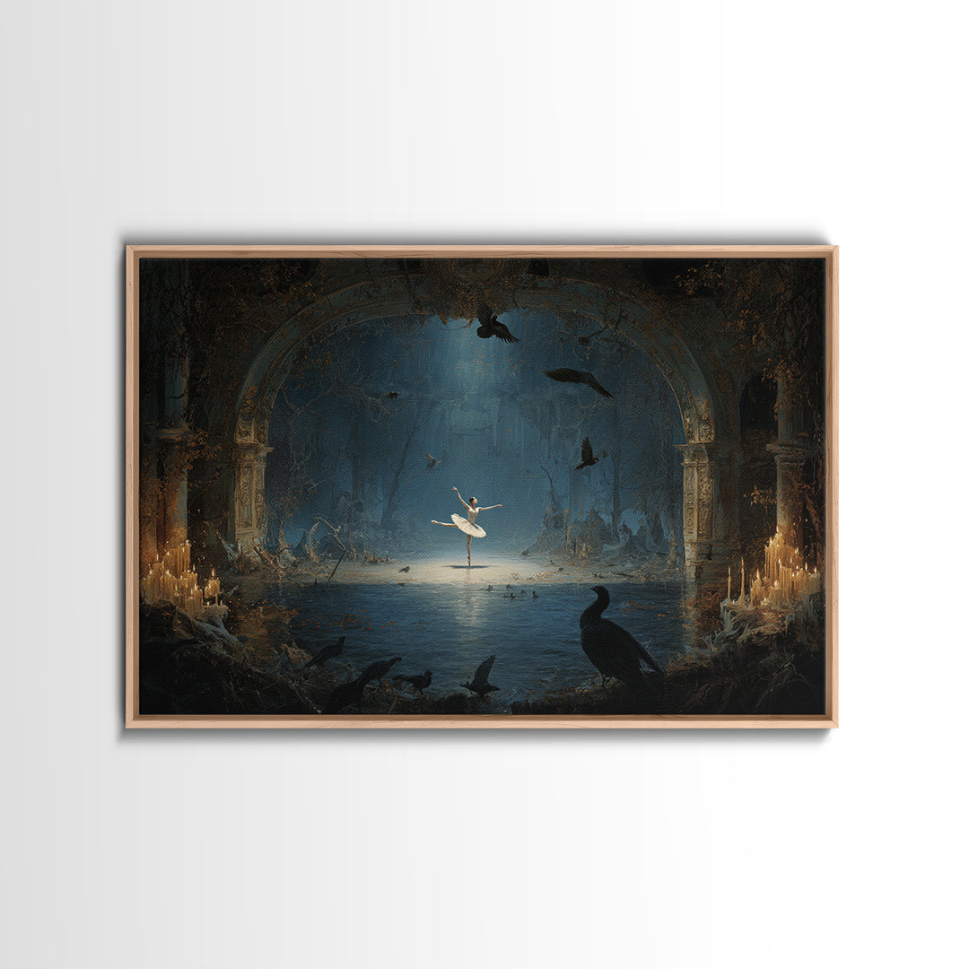 The Phantom Ballerina, Symbolist Gothic Landscape, Landscape Wall Art, Gothic Horror Wall Art, Canvas Print, Halloween Wall Art