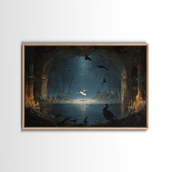 The Phantom Ballerina, Symbolist Gothic Landscape, Landscape Wall Art, Gothic Horror Wall Art, Canvas Print, Halloween Wall Art