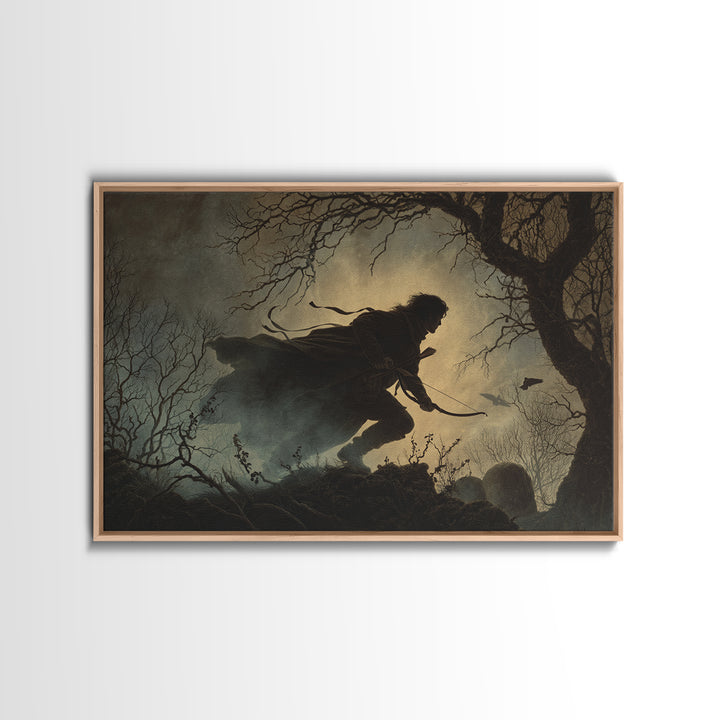 The Ghost Of The Witch Hunter, Romantic Gothic Landscape, Landscape Wall Art, Macabre Wall Art, Canvas Print, Halloween Wall Art