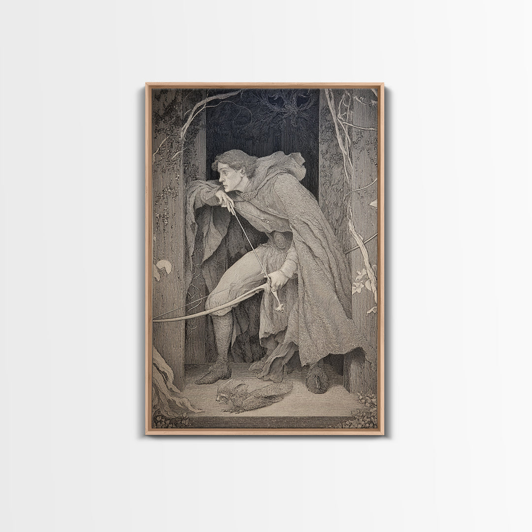 The Ghost Of The Witch Hunter, Victorian Macabre Art, Vertical Wall Art, Gothic Horror Wall Art, Canvas Print, Halloween Wall Art