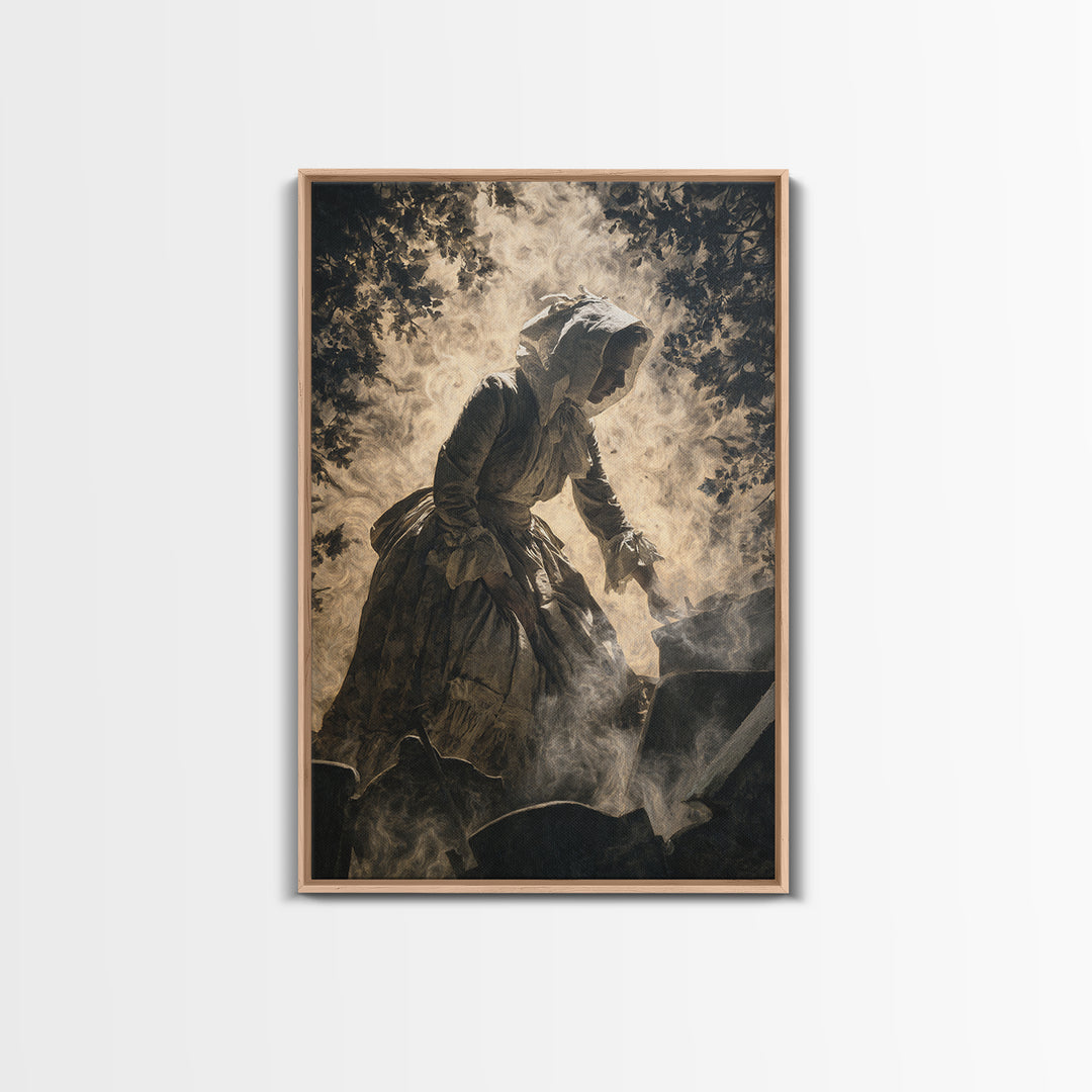 The Cemetery Beekeeper, Dark Romantic Horror Art, Vertical Wall Art, Dark Fantasy Wall Art, Canvas Print, Halloween Wall Art