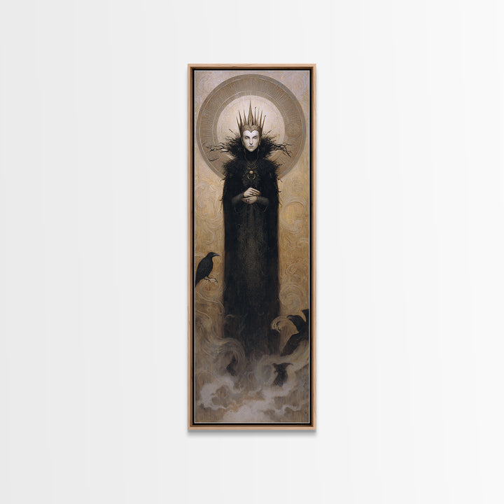 The Thorn-Crowned King, Surreal Apocalyptic Art, Tall Narrow Wall Art, Dark Fantasy Wall Art, Canvas Print, Halloween Wall Art