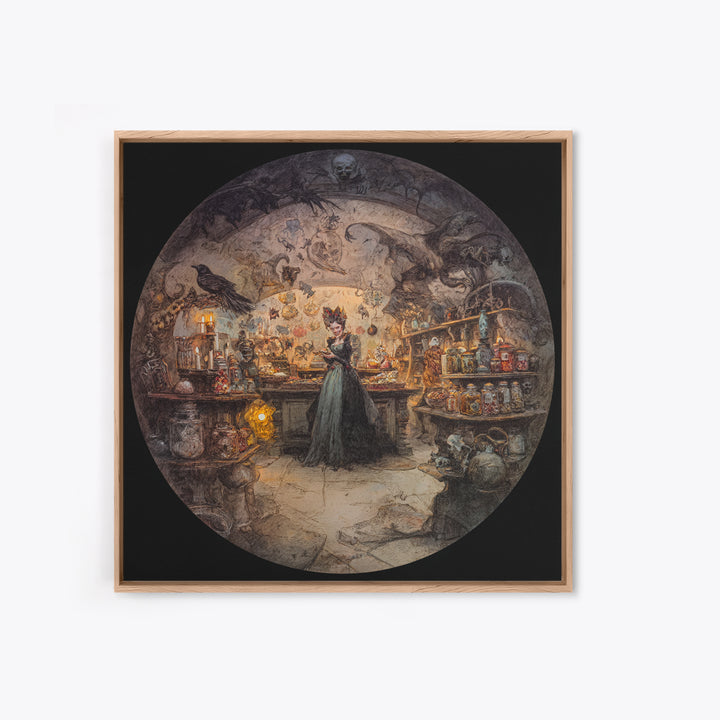 The Goblin Candy Shop, Decadent Gothic Art, Square Wall Art, Dark Fantasy Wall Art, Canvas Print, Halloween Wall Art