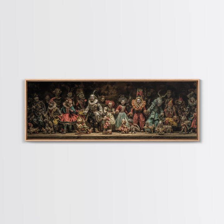 The Haunted Toy Parade, Gothic Nightmare Art, Extra Wide Wall Art, Gothic Horror Wall Art, Framed Canvas Print, Halloween Wall Art