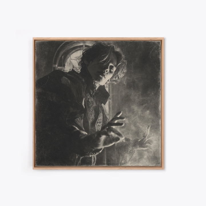 The Cathedral Of Bones, Dark Symbolist Art, Square Wall Art, Dark Fantasy Wall Art, Canvas Print, Halloween Wall Art