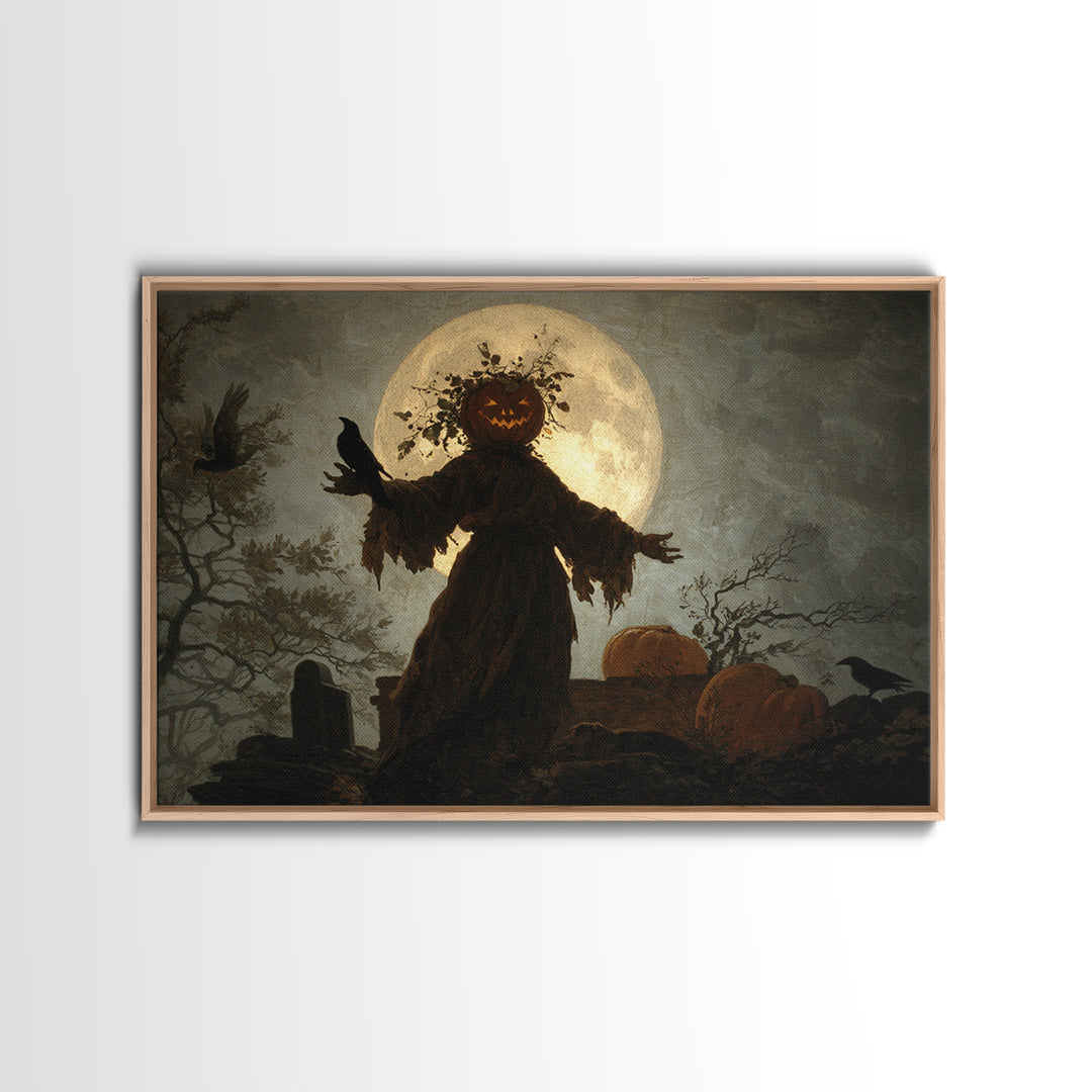 The Personification Of October, Romantic Gothic Landscape, Landscape Wall Art, Macabre Wall Art, Canvas Print, Halloween Wall Art
