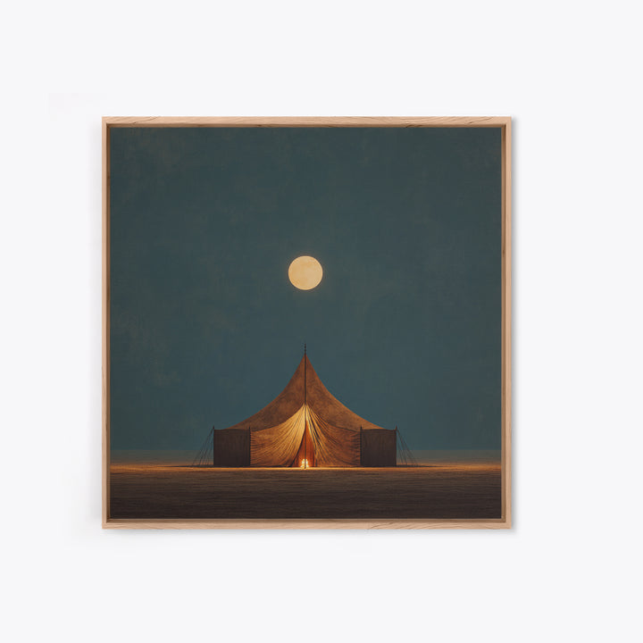 Moroccan Desert Tent Framed Canvas Print, Desert Art, Abstract Wall Art, Southwestern Decor, Desert, Digital Download Art, DES-1x1-11