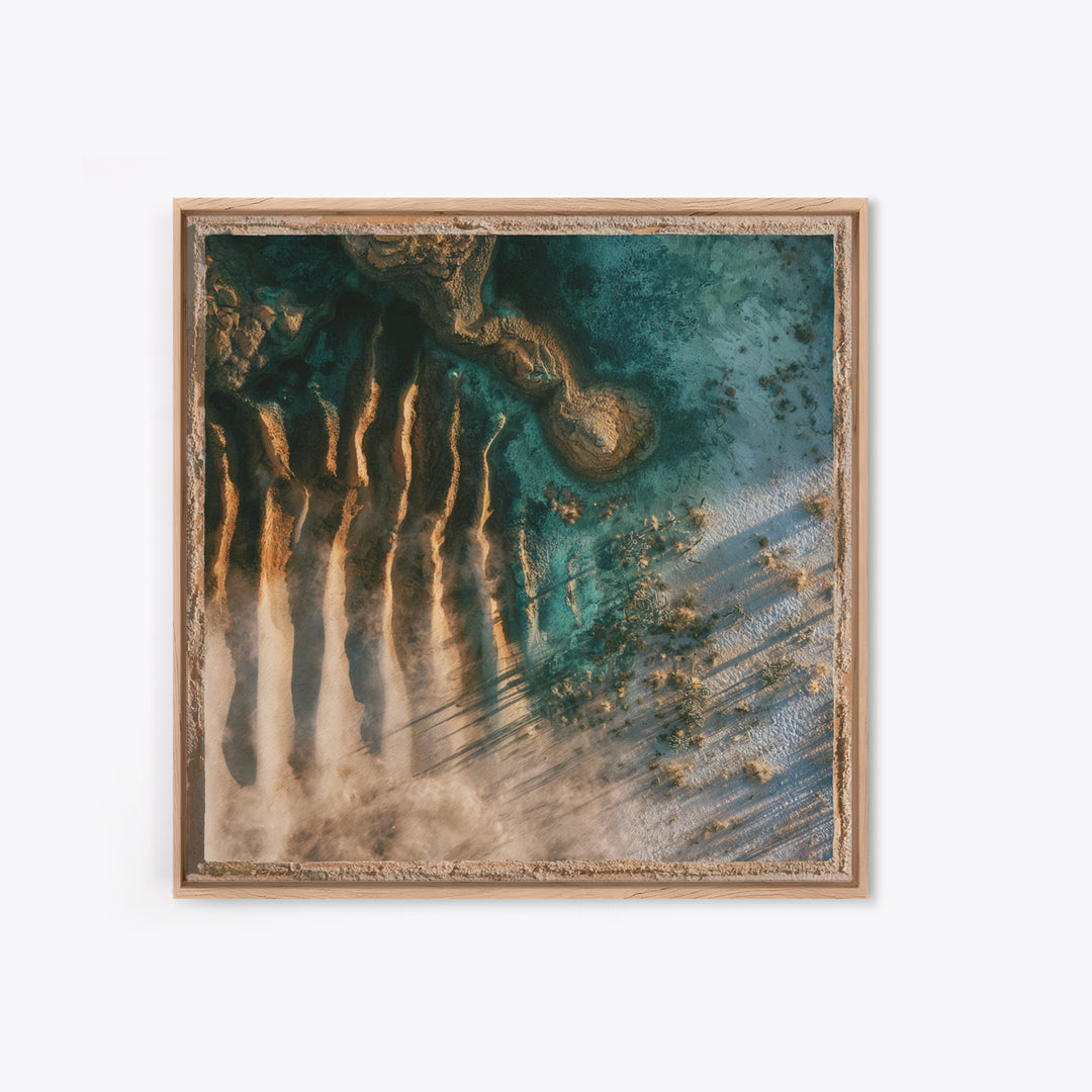 Wind Carved Dune Patterns from Above Canvas Print, Desert Art, Print, Southwestern Decor, Fine Art, Desert, Watercolor Painting, DES-1x1-20