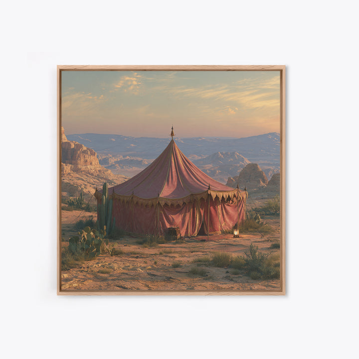 Moroccan Desert Tent Canvas Print, Desert Art, Bedroom Wall Art, Southwestern Decor, Fine Art, Desert, Fine Art Print, DES-1x1-35