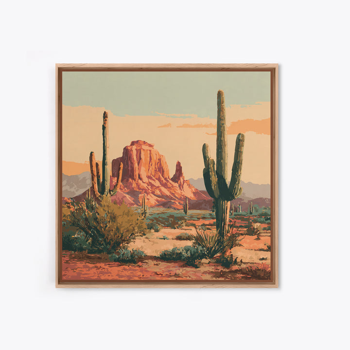 Desert Wildflowers After Spring Rain Canvas Print, Desert Art, Home Decor, Southwestern Decor, Fine Art, Desert, Printable Art, DES-1x1-4