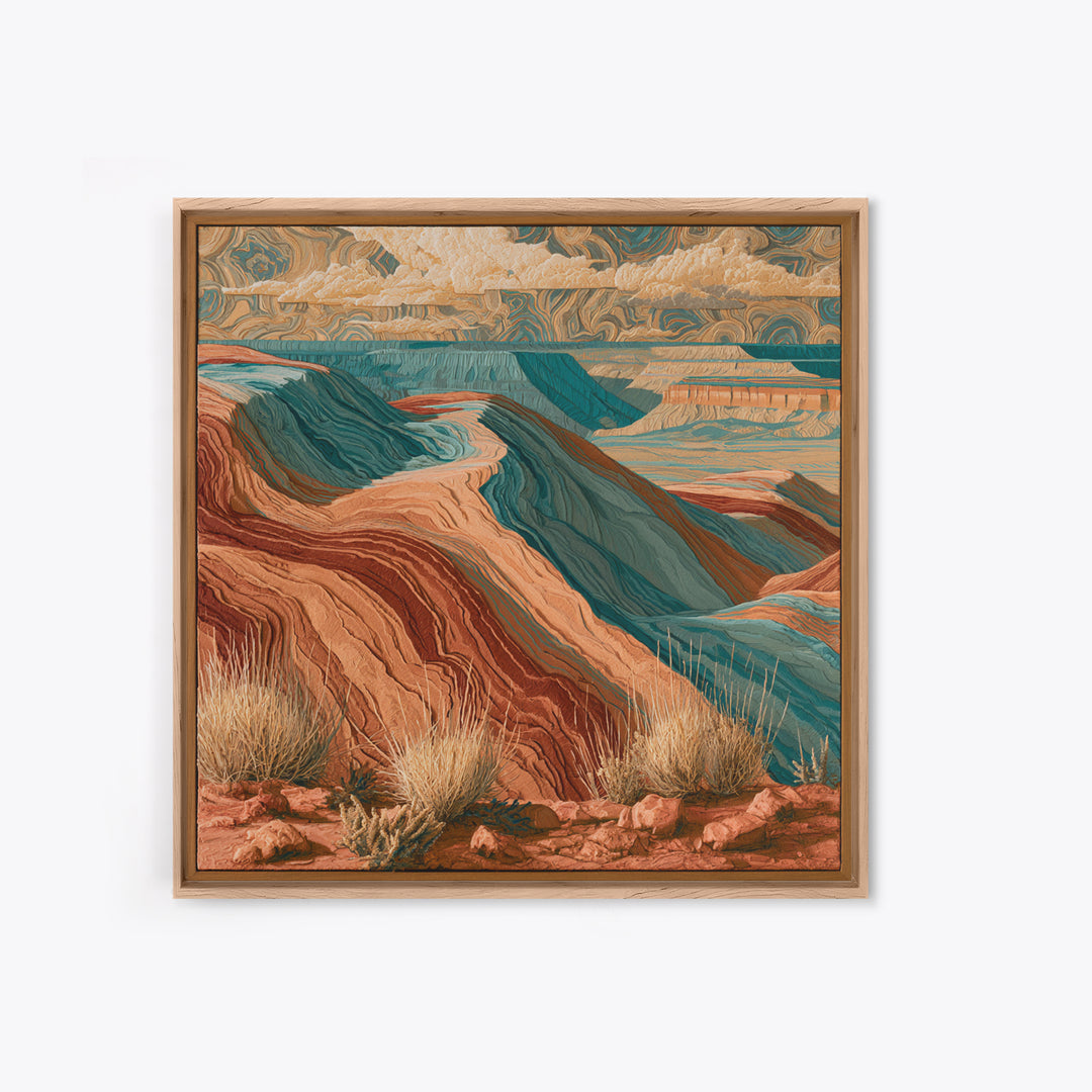 Wind Carved Dune Patterns from Above Canvas Print, Desert Art, Digital Download Art, Southwestern Decor, Fine Art, Desert, DES-1x1-92