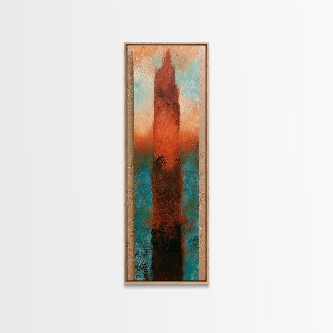 Abstract Heatwave Horizon Canvas Print, Desert Art, Boho Wall Art, Southwestern Decor, Fine Art, Desert, Living Room Art, DES-1x3-25