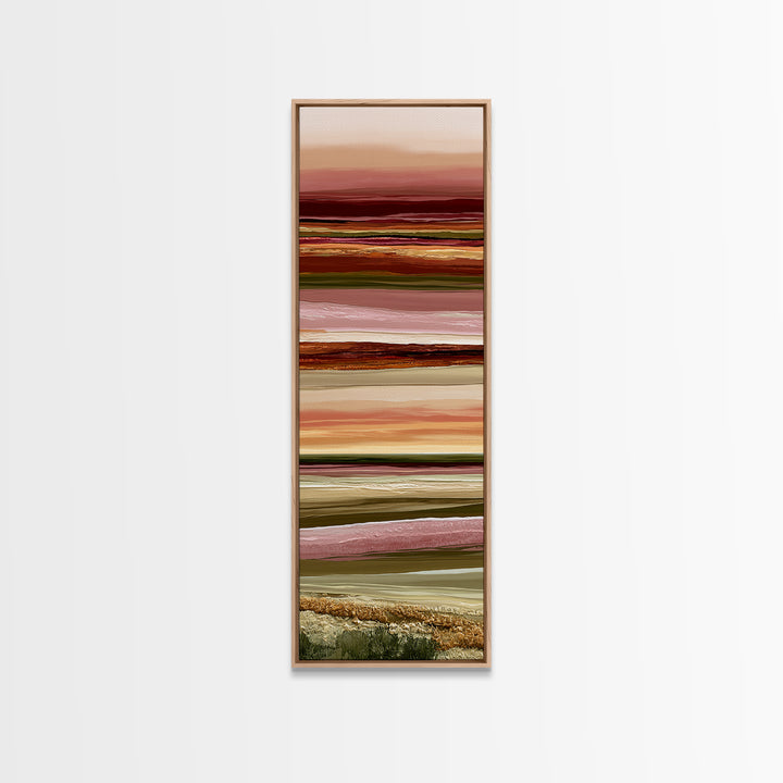 Abstract Heatwave Horizon Canvas Print, Desert Art, Western Decor, Southwestern Decor, Oil Painting, Desert, Modern Decor, DES-1x3-73